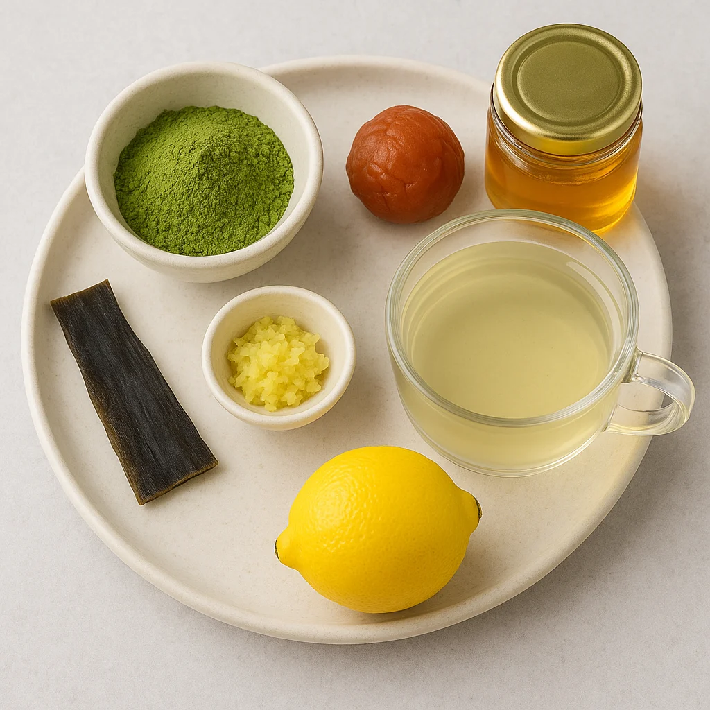 japanese-mounjaro-recipe-ingredients.webp japanese mounjaro recipe ingredients matcha umeboshi kombu ginger