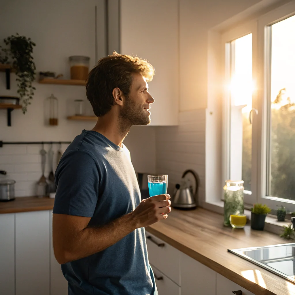 man-drinking-blue-salt-drink.webp Man drinking Blue Salt Trick Recipe for Men