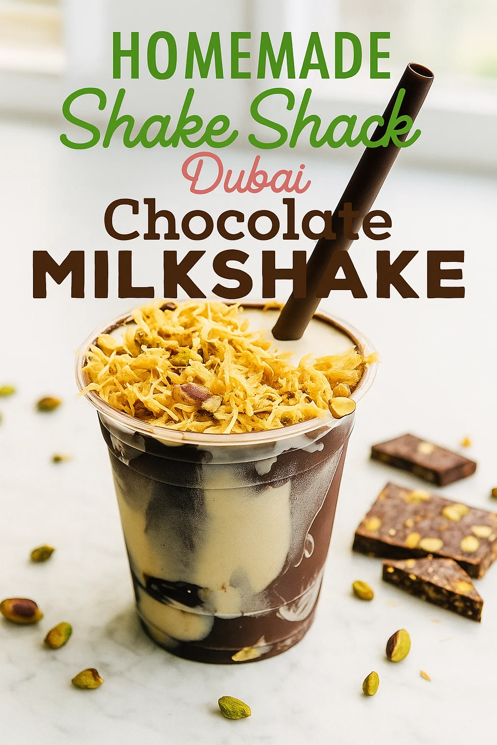 homemade shake shack dubai chocolate milkshake pinterest