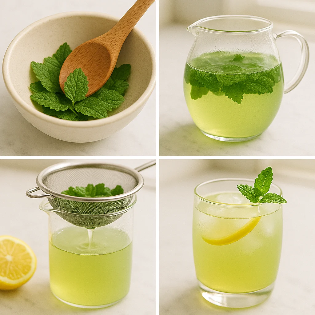 lemon-balm-drink-preparation-steps.webp Preparation steps for lemon balm drink for weight loss