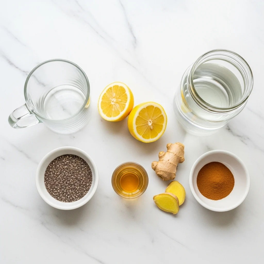Ingredients for Natural Zepbound Recipe laid out on kitchen table