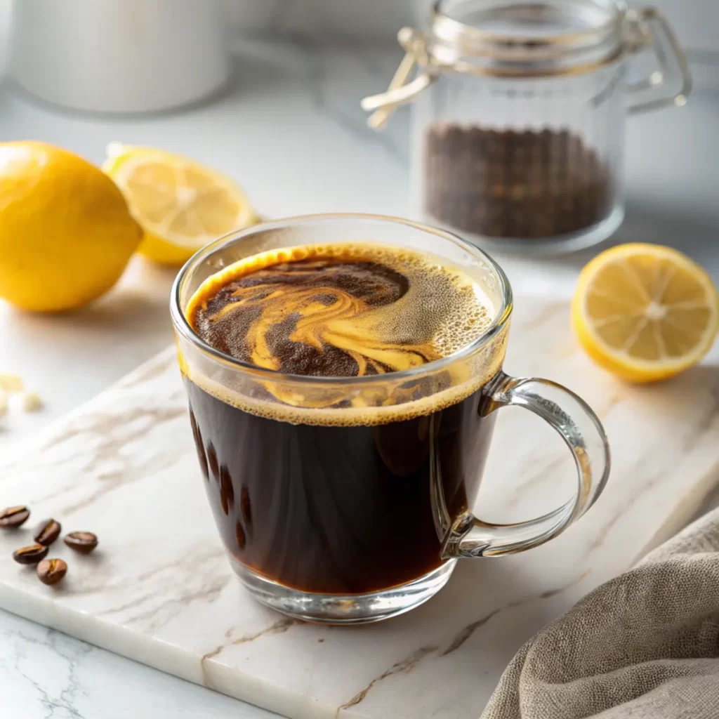 Kelly Clarkson weight loss coffee recipe in a warm morning setting