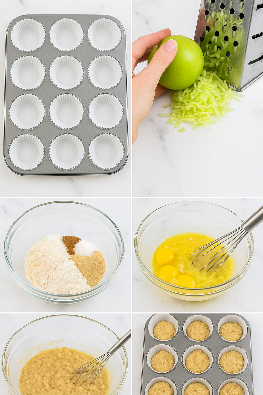 Low carb apple crumb muffins no sugar prep steps