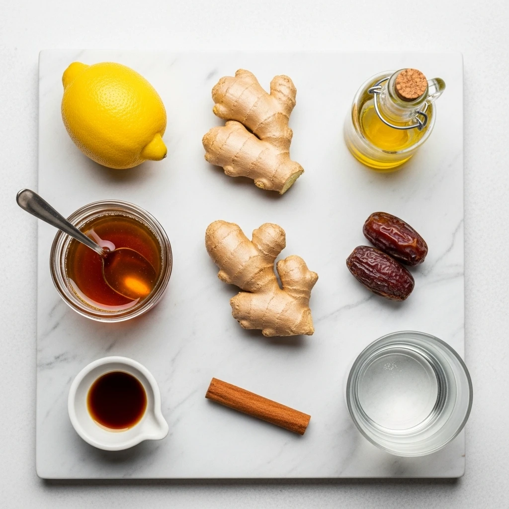 Ingredients for making the viral lemon elixir for weight loss