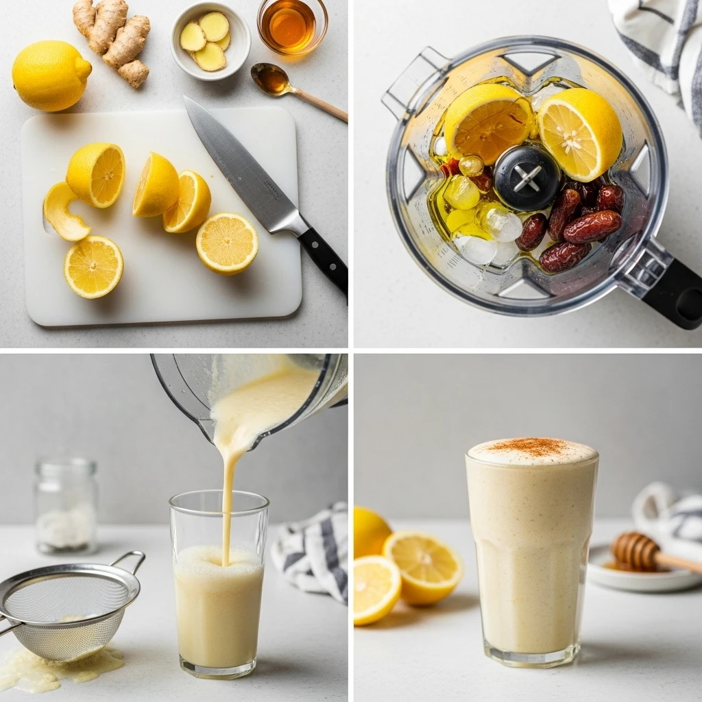 Alt Text: How to make viral whole lemon drink step-by-step